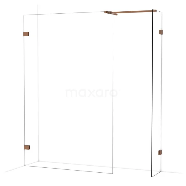 Duschwand mit transparentem Glas und matt schwarzen Akzenten, ideal für einen modernen Badezimmerstil.