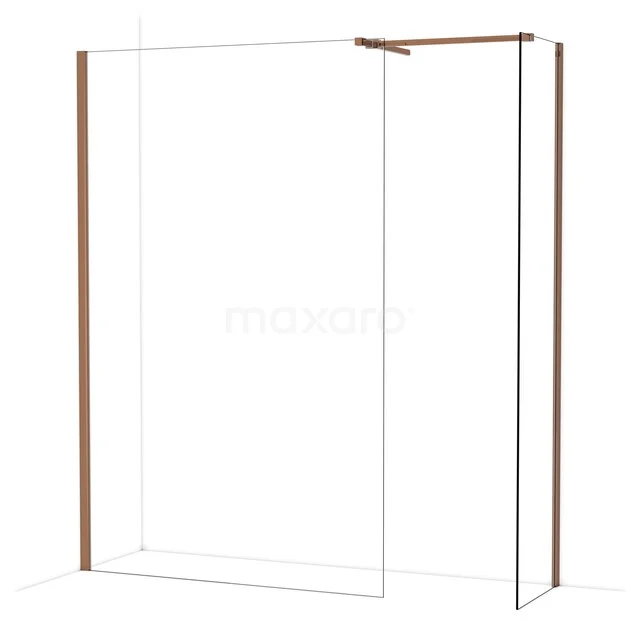 Begehbare Duschen IDB1305510GKP Duschkabine mit Klarglas und Matt Schwarz Profilen, modernes begehbare Dusche Design für ein stilvolles Badezimmer.