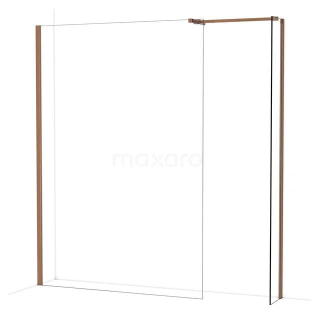 Diamond Inloopdouche | 140x30 cm Glanzend koper Helder glas 2 vaste wanden IDB1403510GKP Diamond Inloopdouche | 140x30 cm Glanzend koper Helder glas 2 vaste wanden IDB1403510GKP
