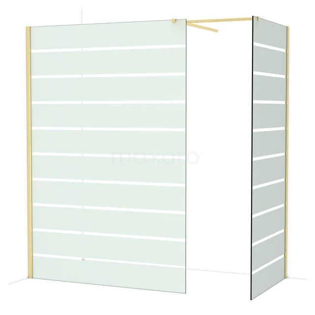 Mat glazen douchewand met aluminium profielen, modern ontwerp ideaal voor een stijlvolle en functionele badkamer inrichting.