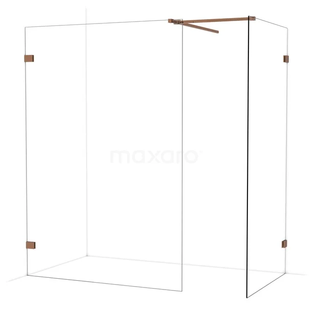 Begehbare Duschen IDB1410520GKP begehbare Dusche mit transparenten Glaswänden und Edelstahlakzenten, ideal für ein modernes Badezimmer.