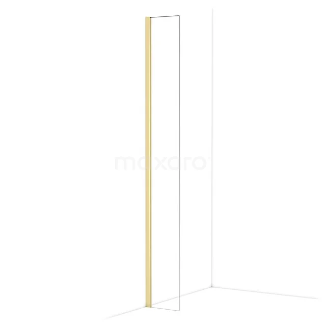 Golden aluminium built-in niche for the bathroom, sleek design, ideal for storing accessories.