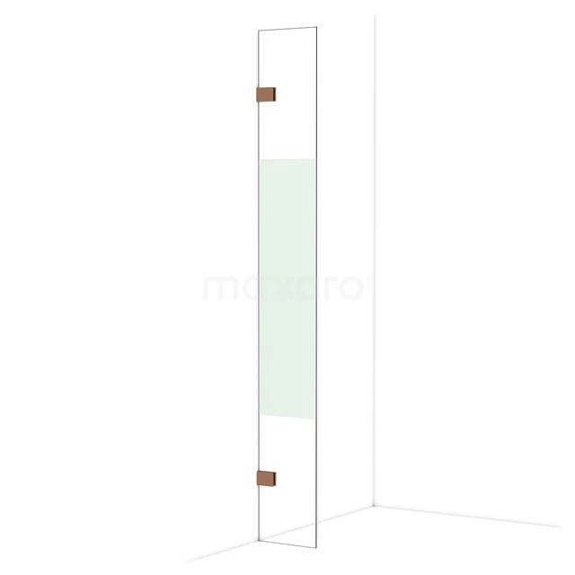 Diamond Inloopdouche | 30 cm Glanzend koper Helder met matte strook Vaste wand IDA03023GKP Diamond Inloopdouche | 30 cm Glanzend koper Helder met matte strook Vaste wand IDA03023GKP