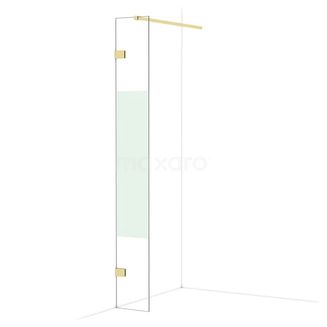 Diamond Inloopdouche | 30 cm Glanzend lichtgoud Helder met matte strook Vaste wand IDA03123GLG Diamond Inloopdouche | 30 cm Glanzend lichtgoud Helder met matte strook Vaste wand IDA03123GLG