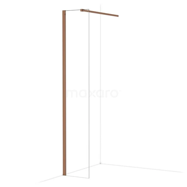Diamond Inloopdouche | 40 cm Glanzend koper Helder glas Vaste wand IDA04110GKP Diamond Inloopdouche | 40 cm Glanzend koper Helder glas Vaste wand IDA04110GKP