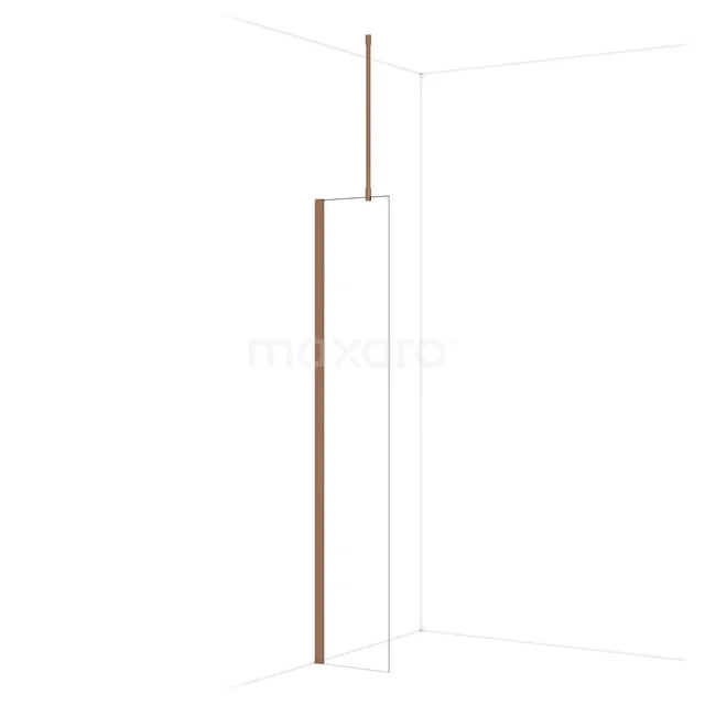 Diamond Inloopdouche | 40 cm Glanzend koper Helder glas Vaste wand IDA04710GKP Diamond Inloopdouche | 40 cm Glanzend koper Helder glas Vaste wand IDA04710GKP