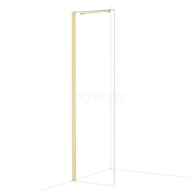 Goldfarbiges begehbares Duscheprofil mit minimalistischem Design, ideal für ein modernes Badezimmer.