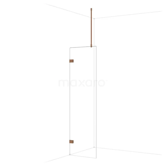 Diamond Inloopdouche | 60 cm Glanzend koper Helder glas Vaste wand IDA06720GKP Diamond Inloopdouche | 60 cm Glanzend koper Helder glas Vaste wand IDA06720GKP
