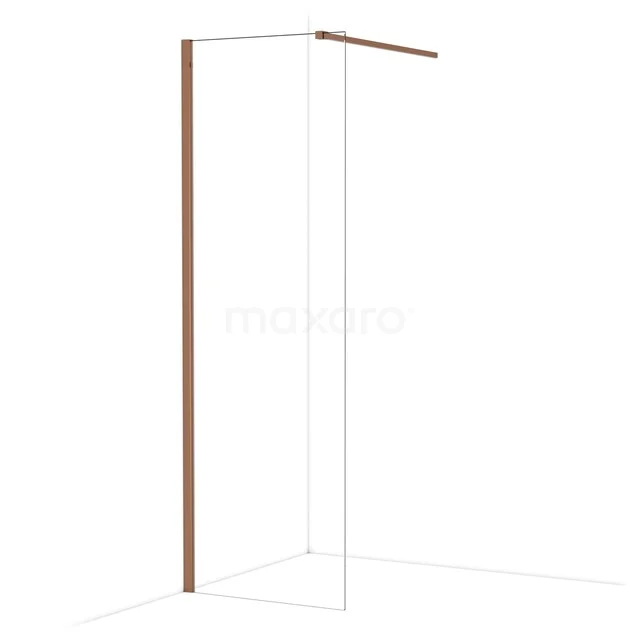 Kupfer begehbare Dusche Profil mit Glaswand, elegantes Design, ideal für einen luxuriösen Badezimmer Stil.