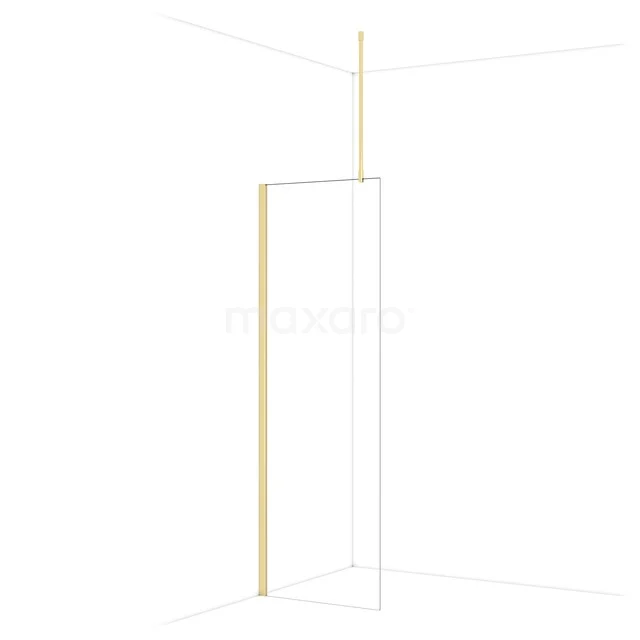 Minimalistische Duschwand, Matt Weiß Aluminiumrahmen, Klarglas, skandinavisches Design, ideal für moderne Bäder.