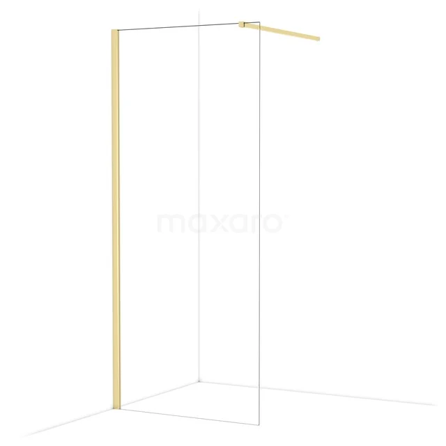 Diamond Walk-in shower | 90 cm Glanzend lichtgoud Clear glass Fixed wall IDA09110GLG Diamond Walk-in shower | 90 cm Glanzend lichtgoud Clear glass Fixed wall IDA09110GLG