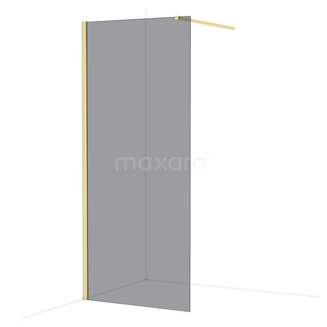 Diamond Walk-in shower | 90 cm Glanzend lichtgoud Smoke glass Fixed wall IDA09111GLG Diamond Walk-in shower | 90 cm Glanzend lichtgoud Smoke glass Fixed wall IDA09111GLG
