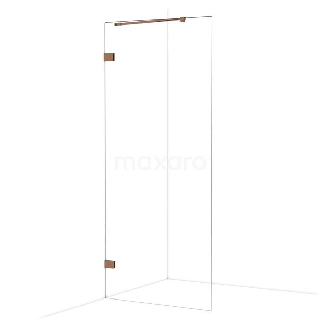Diamond Inloopdouche | 90 cm Glanzend koper Helder glas Vaste wand IDA09220GKP Diamond Inloopdouche | 90 cm Glanzend koper Helder glas Vaste wand IDA09220GKP