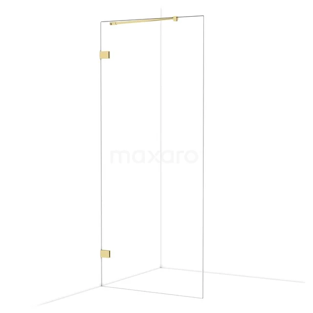 Diamond Inloopdouche | 90 cm Glanzend lichtgoud Helder glas Vaste wand IDA09220GLG Diamond Inloopdouche | 90 cm Glanzend lichtgoud Helder glas Vaste wand IDA09220GLG