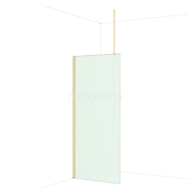 Diamond Inloopdouche | 90 cm Glanzend lichtgoud Matglas Vaste wand IDA09717GLG