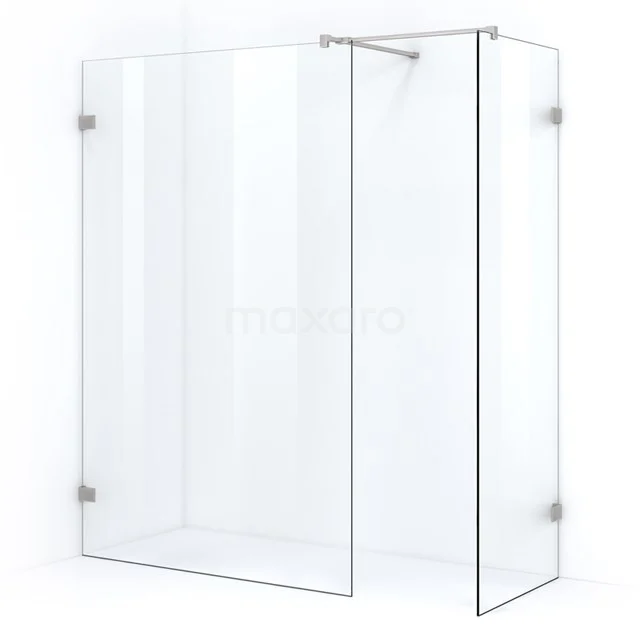 Glas Duschwand mit Klarglas, rostfreien Scharnieren und einem minimalistischen Design für ein modernes Badezimmer.