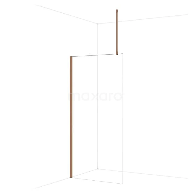Diamond Inloopdouche | 100 cm Glanzend koper Helder glas Vaste wand IDA10710GKP Diamond Inloopdouche | 100 cm Glanzend koper Helder glas Vaste wand IDA10710GKP