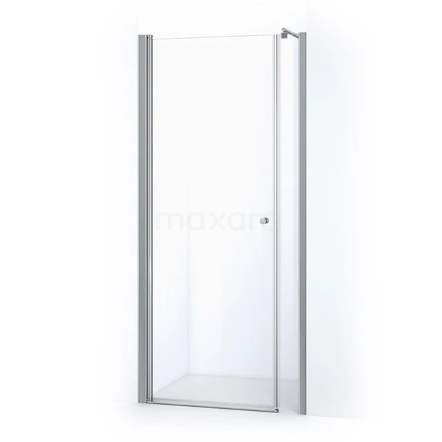 Klarer Glas-Duschtür mit silberfarbigem Aluminiumrahmen, ideal für einen modernen Badezimmerstil.