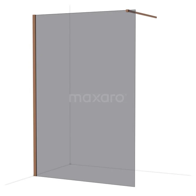 Diamond Inloopdouche | 140 cm Glanzend koper Rookglas Vaste wand IDA14111GKP Diamond Inloopdouche | 140 cm Glanzend koper Rookglas Vaste wand IDA14111GKP
