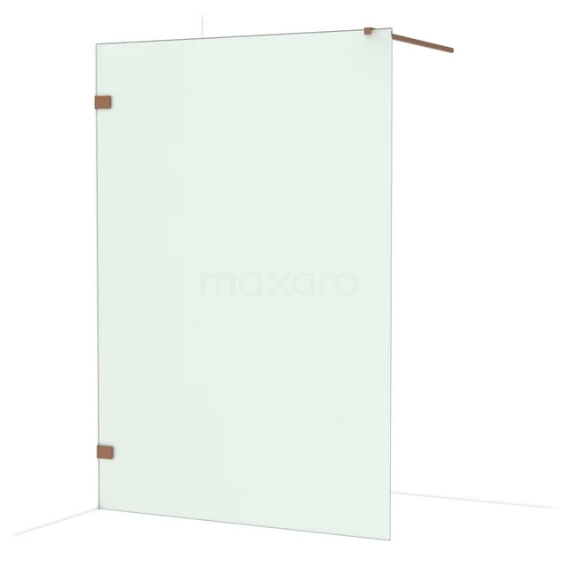 Diamant begehbare Dusche 120cm Kupfer glänzend mattiert Glas Festwand IDA14127GKP Glas Duschwand mit klarem Sicherheitsglas und chromatischen Scharnieren, ideal für einen modernen Badezimmerstil.
