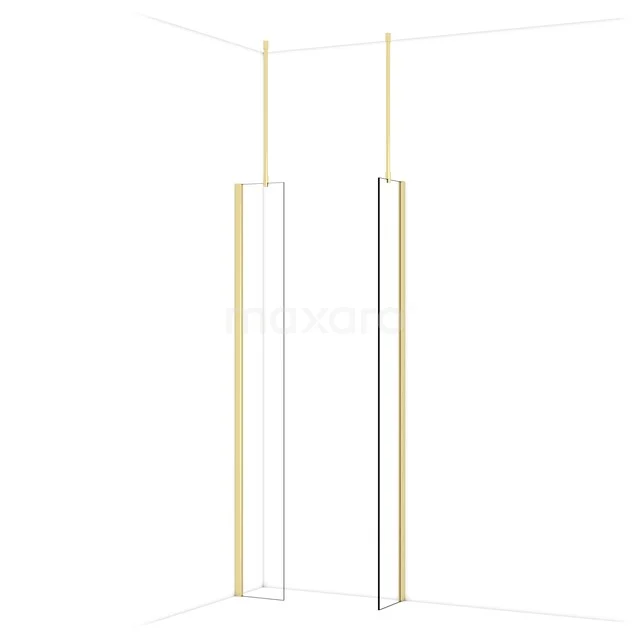 Minimalistische LED-Badezimmerlampe in Weiß und Gold, straff vertikales Design. Perfekt für einen modernen Badezimmerspiegel.