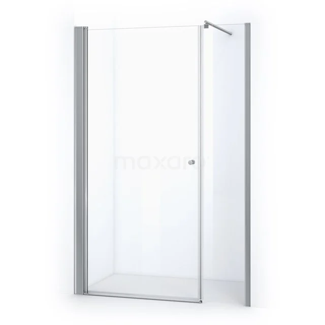 Glasene Duschwand mit Drehtür, Aluminiumprofil und minimalistischem Design, ideal für moderne Bäder.