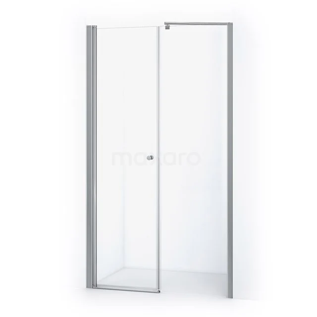 Zircon Comfort Duschtür | 125 cm Chrom Klarglas Drehtür DW-0607011 Glas Duschtür mit Aluminiumrahmen, klares Sicherheitsglas, ideal für eine moderne Badezimmergestaltung.
