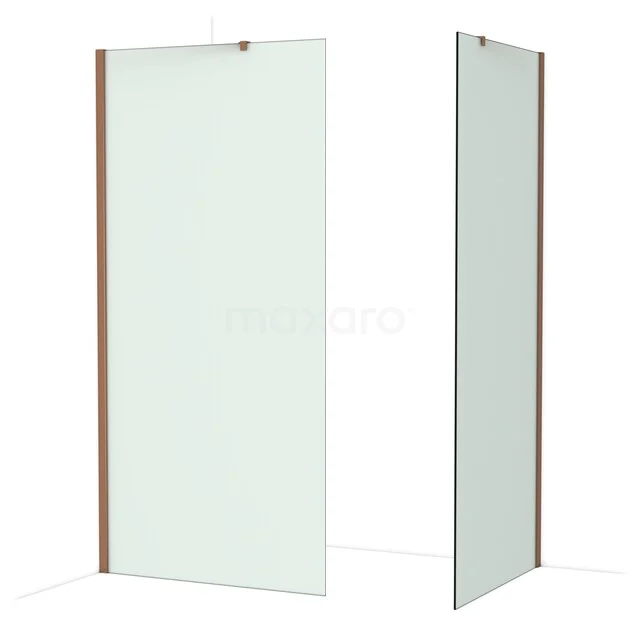 Glasene Duschwand mit Aluminiumprofilen, transparentes Design ideal für moderne Badezimmergestaltung.