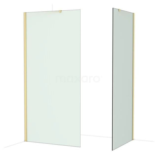 Glazen douchewand met mat profiel, moderne uitstraling en strakke afwerking, ideaal voor een stijlvolle badkamerinrichting.