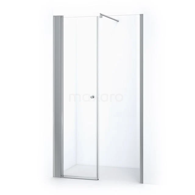 Duschwand Zircon Comfort 140cm aus klarem Sicherheitsglas Chrom DW-0707213 Duschkabine mit Drehtür, transparentem Glas und silbernem Profil; elegantes Design für ein modernes Badezimmer.