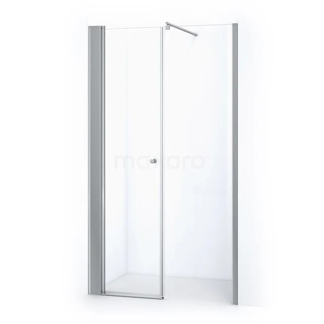 Zircon Comfort Duschtür | 120 cm Chrom Klarglas Drehtür DW-0606213 Duschkabine mit Drehtür, transparentem Glas und silbernem Profil; elegantes Design für ein modernes Badezimmer.