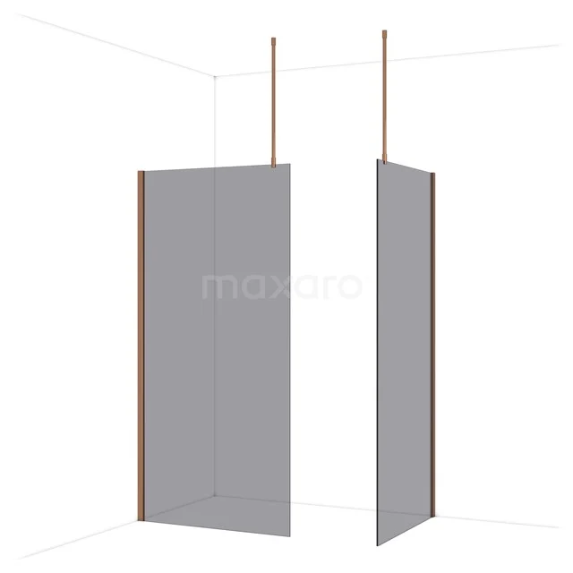 Douchewand Walk-in wit, minimalistisch design, mat glas, ideaal voor een moderne badkamer renovatie.