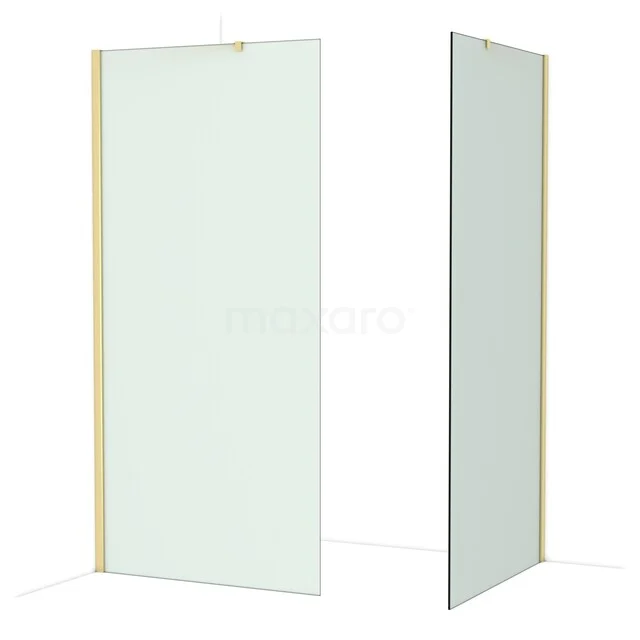 Diamond Inloopdouche | 100x100 cm Glanzend lichtgoud Matglas 2 vaste wanden IDB1010417GLG Diamond Inloopdouche | 100x100 cm Glanzend lichtgoud Matglas 2 vaste wanden IDB1010417GLG