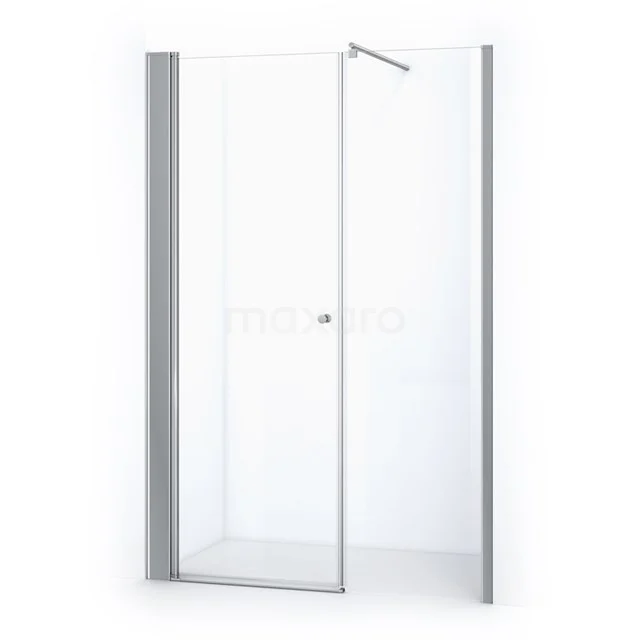 Zircon Comfort Duschtür | 150 cm Chrom Klarglas Drehtür DW-0708213 Glasene Duschwand mit Aluminium Profil, transparentes Design, ideal für moderne Bäder.