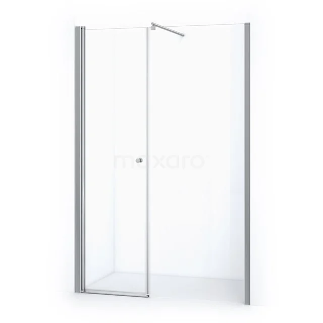 Duschwand Zircon Comfort 135cm aus klarem Sicherheitsglas Chrom DW-0806013 Moderne Glasduschwand mit Aluminiumrahmen, Serie Elegant, ideal für eine stilvolle Badezimmergestaltung.