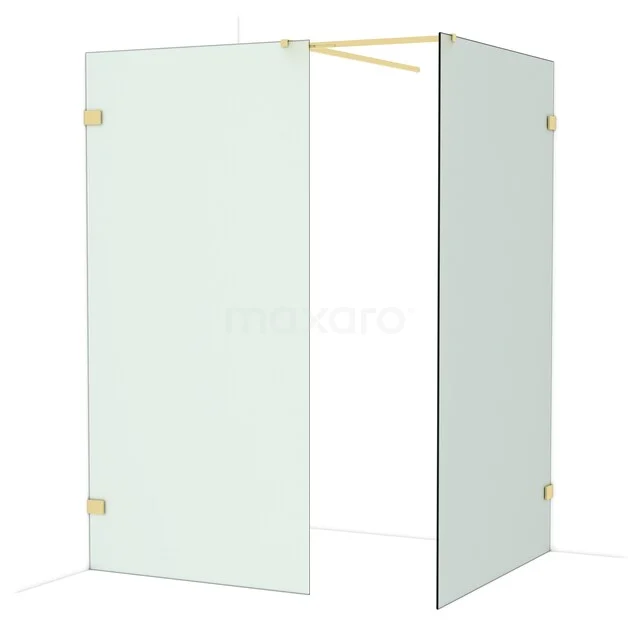 Diamond Inloopdouche | 120x100 cm Glanzend lichtgoud Matglas 2 vaste wanden IDB1012527GLG Diamond Inloopdouche | 120x100 cm Glanzend lichtgoud Matglas 2 vaste wanden IDB1012527GLG