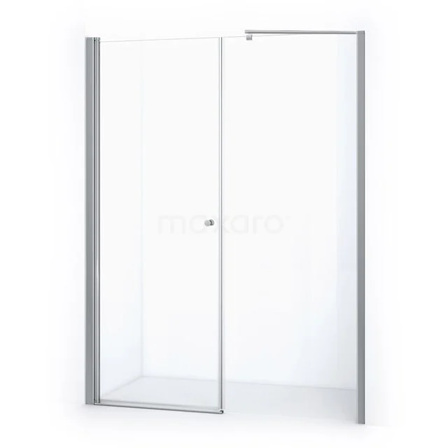 Zircon Comfort Shower door | 155 cm Chrome Clear glass Pivot door DW-0808011