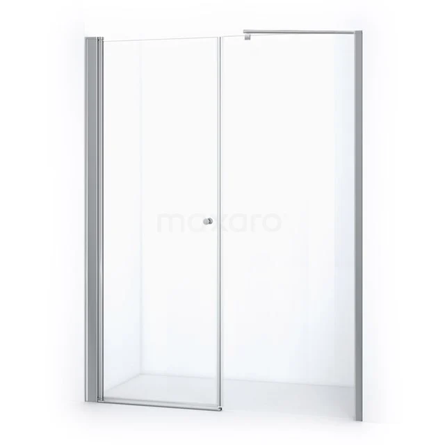 Duschwand Zircon Comfort 160cm aus klarem Sicherheitsglas Chrom DW-0808111 Glasene Duschtür mit Aluminiumrahmen, drehbares Design, ideal für moderne Badezimmergestaltung.