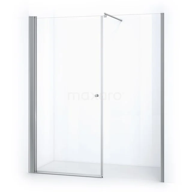 Glas Duschwand mit Aluminiumrahmen, transparentes Design, ideal für eine moderne Badezimmer Einrichtung.