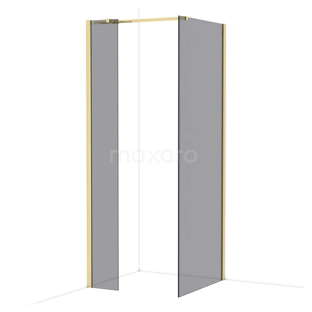 Begehbare Duschen IDB0308311GLG Eckige Duschkabine mit zwei satinierten Türen und Aluminiumprofilen, ideal für eine moderne Badezimmergestaltung.