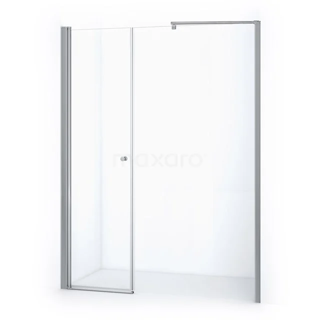 Zircon Comfort Shower door | 155 cm Chrome Clear glass Pivot door DW-1006011