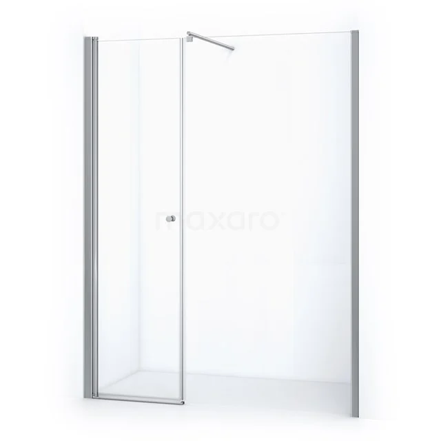 Duschwand Zircon Comfort 175cm aus klarem Sicherheitsglas Chrom DW-1107013 Transparente Duschkabine mit Eck-Einstieg, hergestellt aus Klarglas und Aluminiumprofil, ideal für ein modernes Badezimmer.