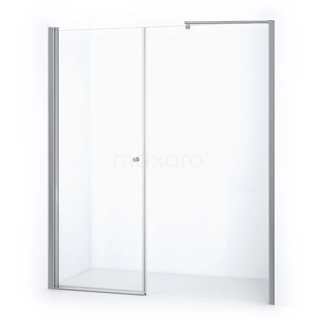 Zircon Comfort Duschtür | 175 cm Chrom Klarglas Drehtür DW-1008011 Glas-Duschwand mit Schiebetür, Klarglas, Aluminiumprofile, modernes Design, perfekt für stilvolle Bäder.