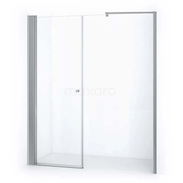 Zircon Comfort Duschtür | 190 cm Chrom Klarglas Drehtür DW-1009211 Glasene Duschwand mit Schiebetür, elegantes Aluminiumprofil, ideal für eine moderne Badezimmergestaltung.