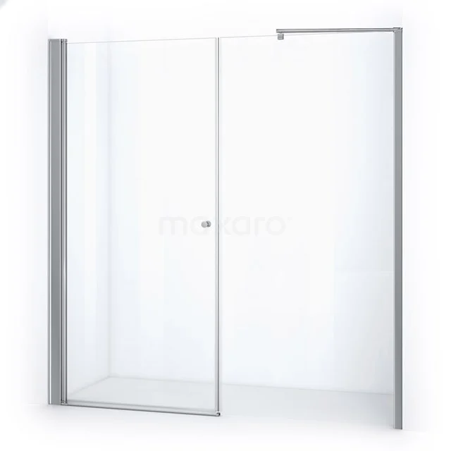 Zircon Comfort Shower door | 200 cm Chrome Clear glass Pivot door DW-1010111