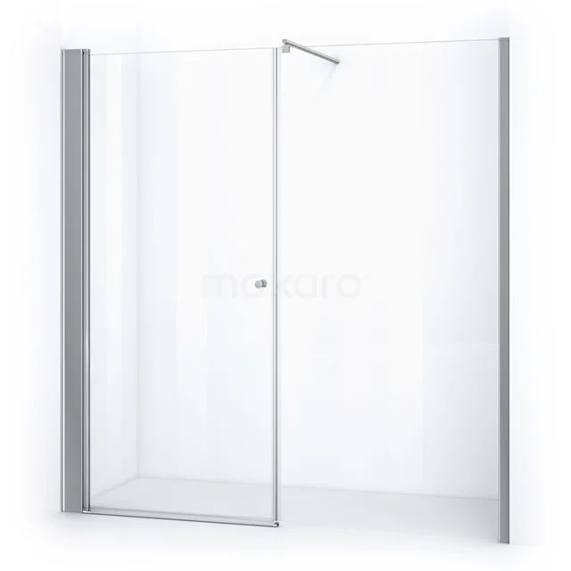 Duschwand Zircon Comfort 190cm aus klarem Sicherheitsglas Chrom DW-0910213 Glas Duschwand mit Tür, Aluminium Profil, modernes Design; ideal für eine stilvolle und geräumige Badezimmer Einrichtung.