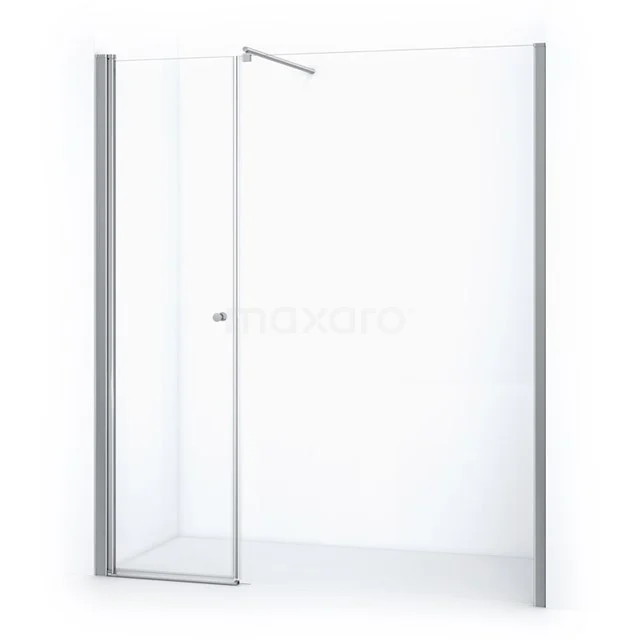 Zircon Comfort Shower door | 175 cm Chrome Clear glass Pivot door DW-1206013