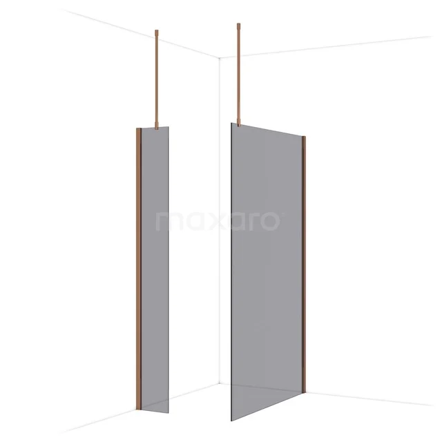 Begehbare Duschen IDB0312911GKP Glas Duschwand mit minimalistischem Design, Grau Profil und Mattglas, ideal als stilvolle Trennwand im Badezimmer.