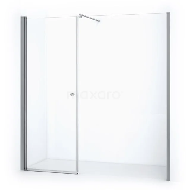 Zircon Comfort Shower door | 195 cm Chrome Clear glass Pivot door DW-1208013