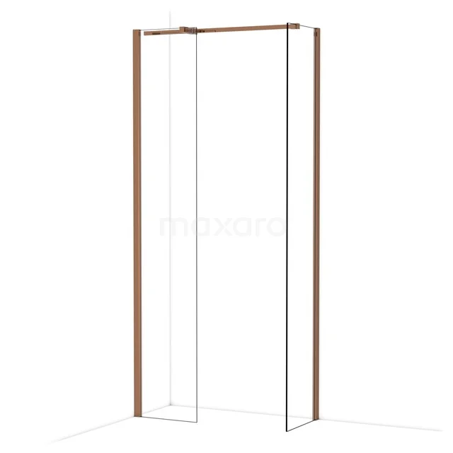 Diamond Inloopdouche | 40x40 cm Glanzend koper Helder glas 2 vaste wanden IDB0404310GKP Diamond Inloopdouche | 40x40 cm Glanzend koper Helder glas 2 vaste wanden IDB0404310GKP